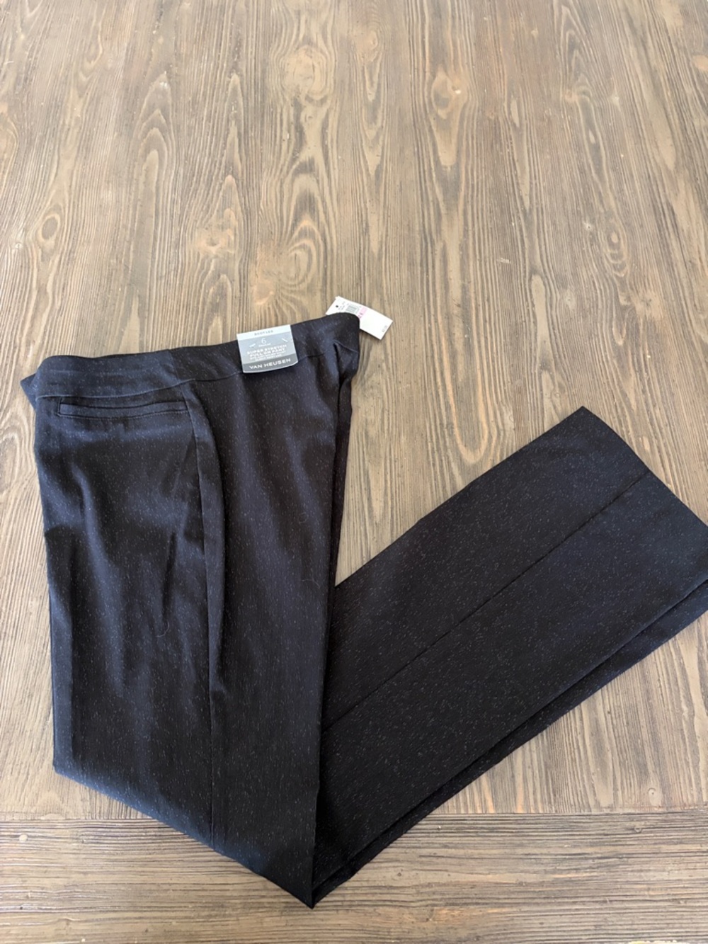 Van Heusen Women’s Black speckled Dress Pants - Boot Leg